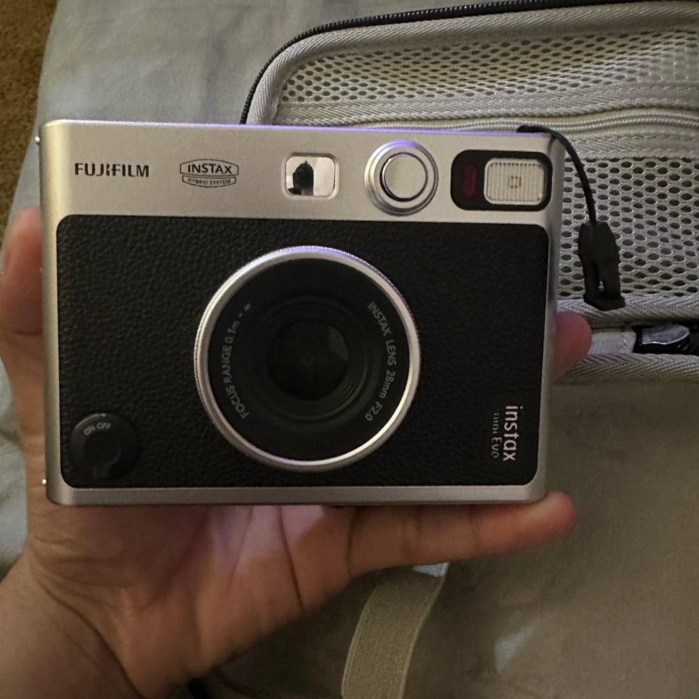 Fujifilm Instax Mini Evo Hybrid Camera - Black and Silver